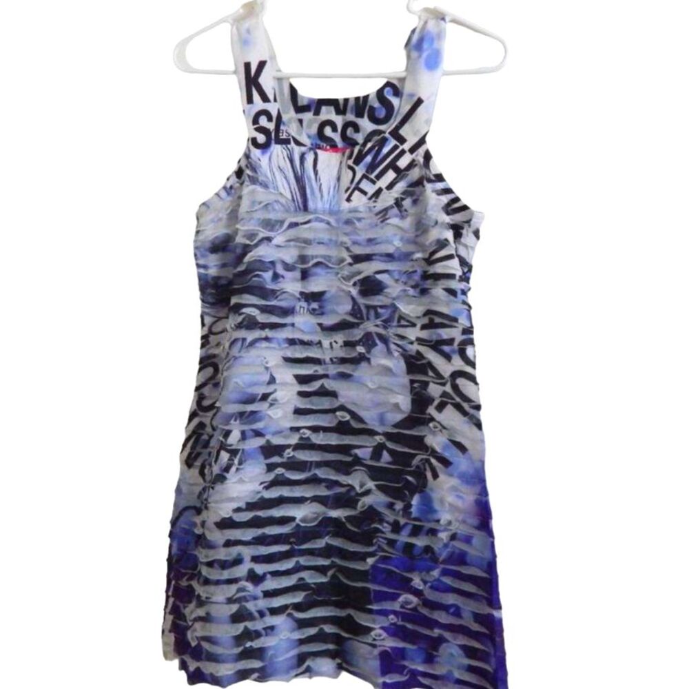 FOREVER YOUNG women's junior's medium vintage fashion tiered ruffle tank dress